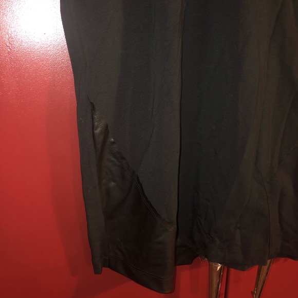 Black with black faux leather Shirt NWT - Picture 5 of 6
